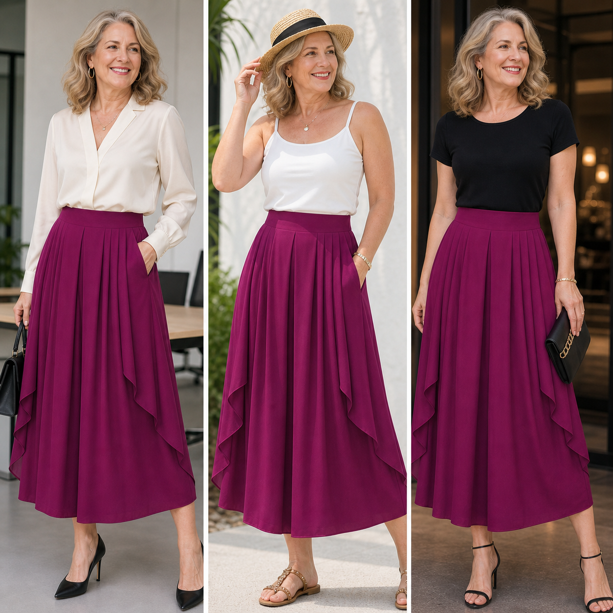 Patrizia Curci™ Šifonové kalhoty s vysokým pasem pro bezstarostnou eleganci