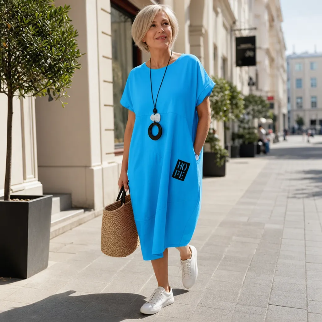 Patrizia Procopio™ Elegantní midi šaty pro celodenní pohodlí