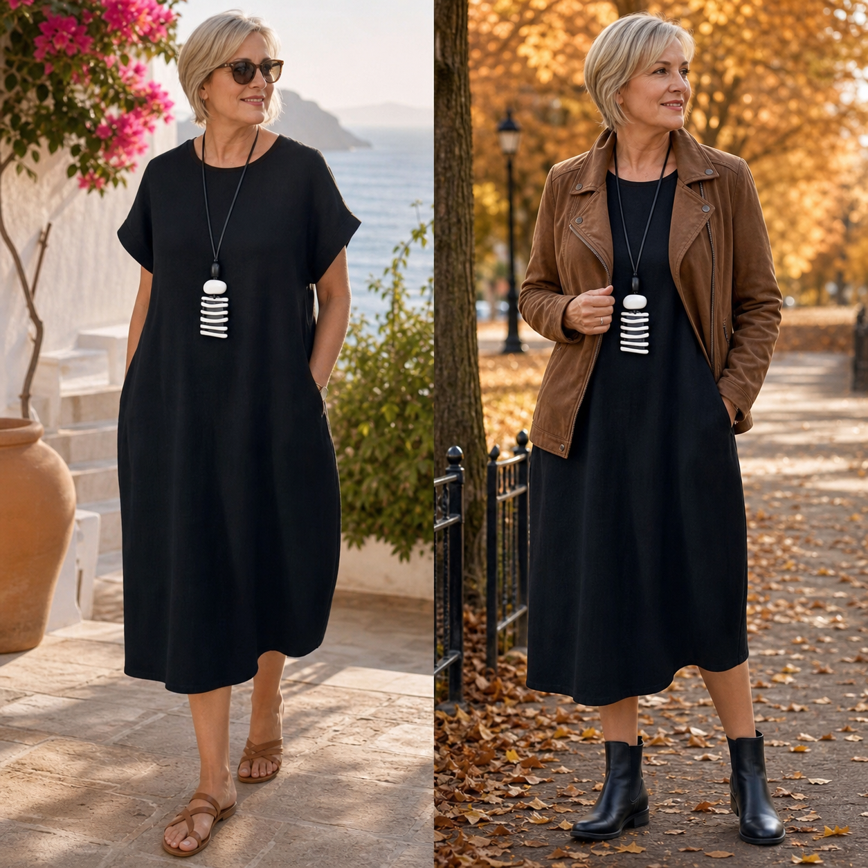 Patrizia Procopio™ Elegantní midi šaty pro celodenní pohodlí