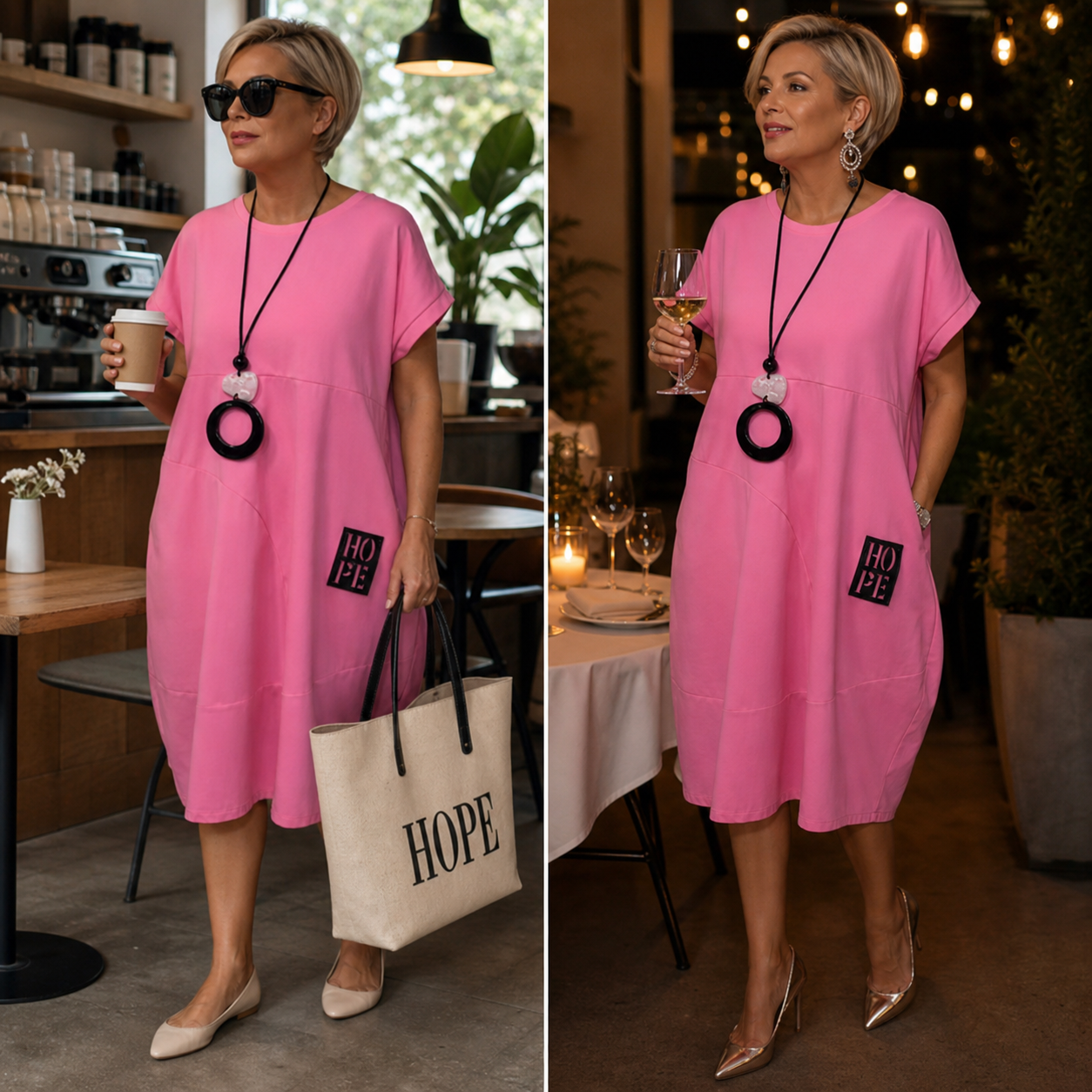 Patrizia Procopio™ Elegantní midi šaty pro celodenní pohodlí