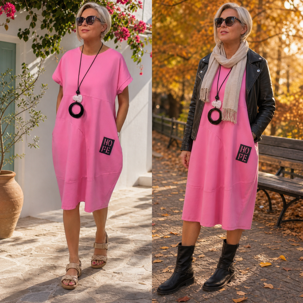 Patrizia Procopio™ Elegantní midi šaty pro celodenní pohodlí