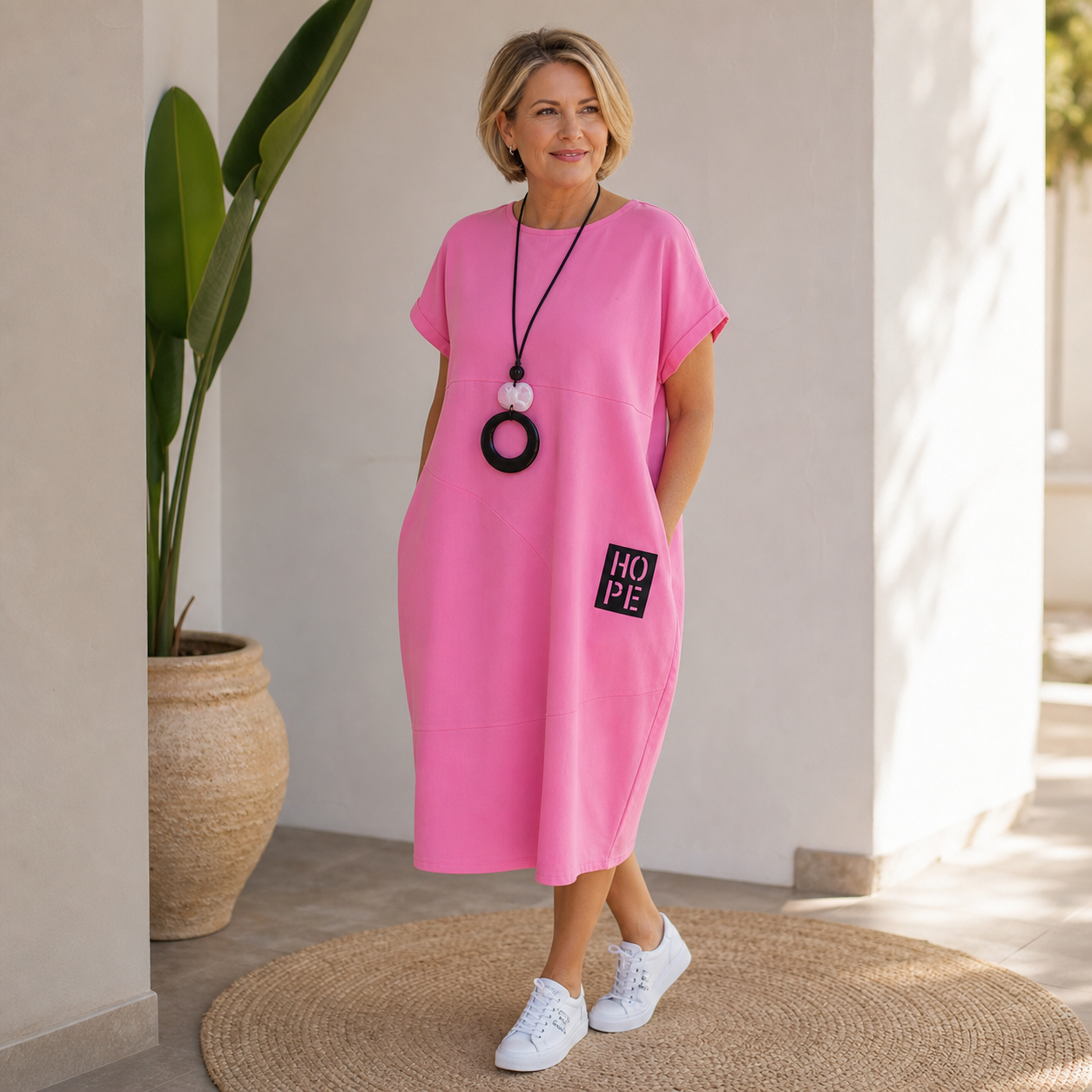 Patrizia Procopio™ Elegantní midi šaty pro celodenní pohodlí