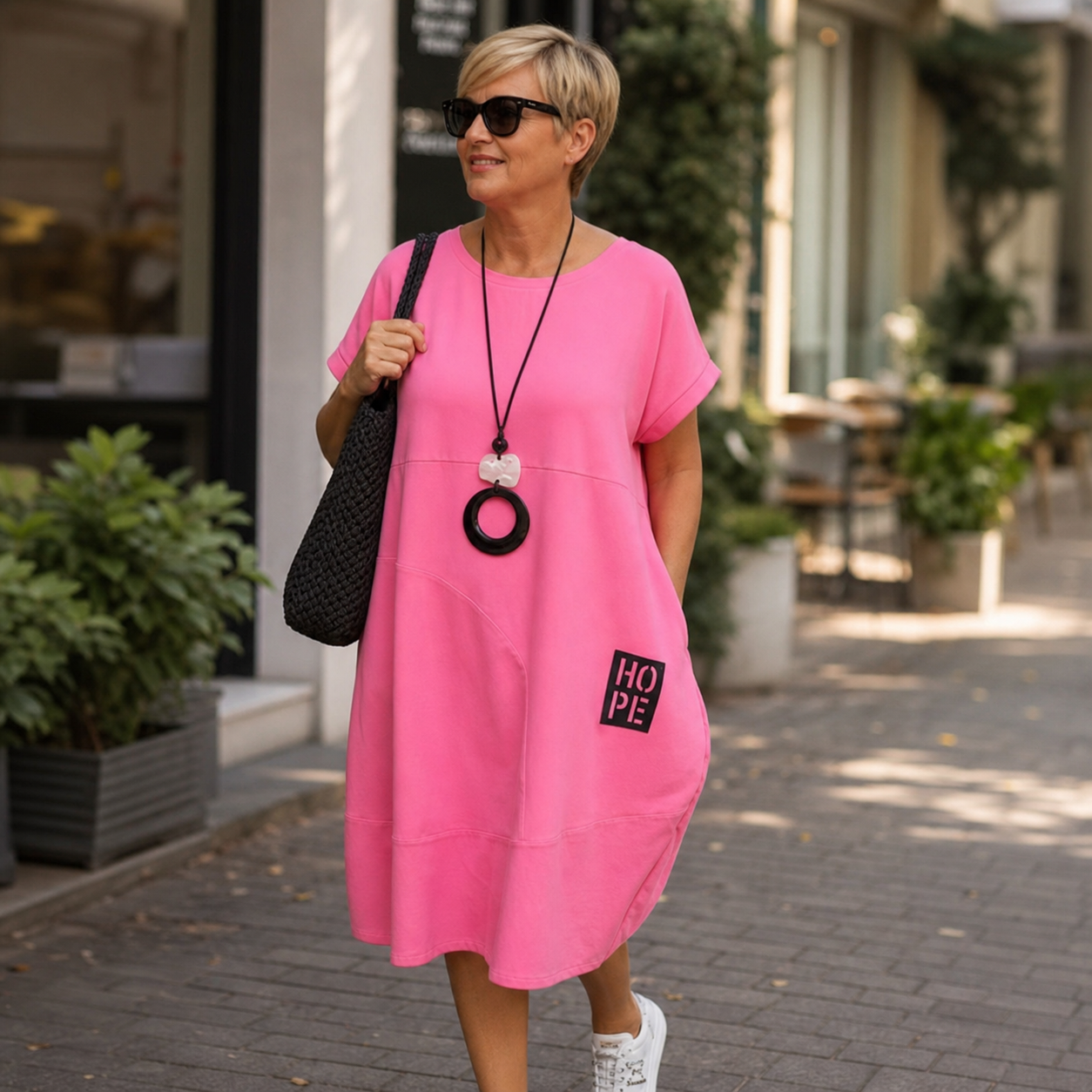 Patrizia Procopio™ Elegantní midi šaty pro celodenní pohodlí
