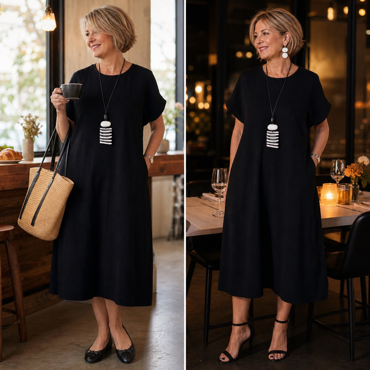 Patrizia Procopio™ Elegantní midi šaty pro celodenní pohodlí