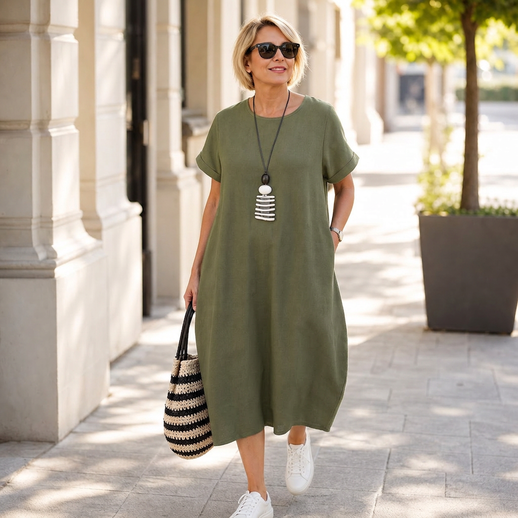 Patrizia Procopio™ Elegantní midi šaty pro celodenní pohodlí