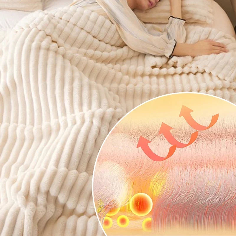 Plushella™ Plyšová deka s králíčkem pro útulné večery