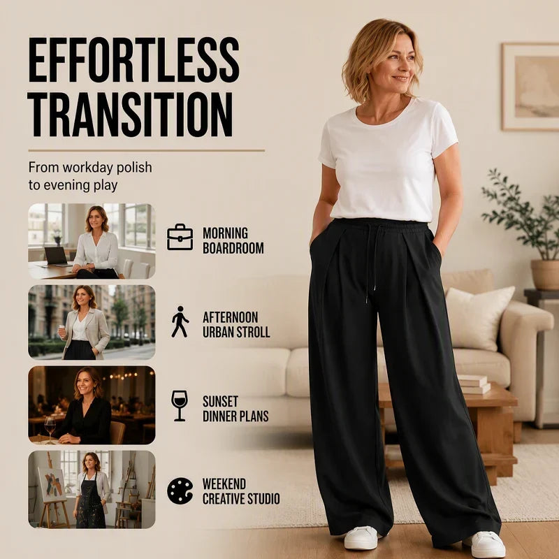 Raffaella Azzolini™ Casualové plisované kalhoty pro nenásilný styl