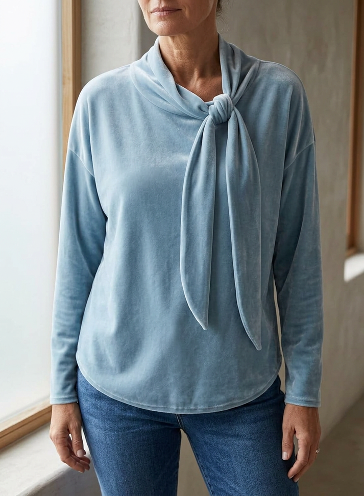 Rebecca Boccaccio™ Elegantní halenka s mašlí u krku