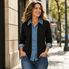 Rosalinda Venturini™ Všestranná dvoubarevná košile pro každodenní nošení