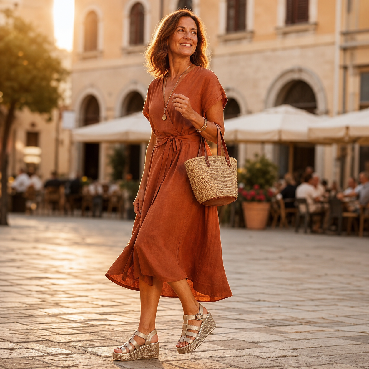Sabina Argento™ Klínové sandály s polstrováním pro celodenní pohodlí