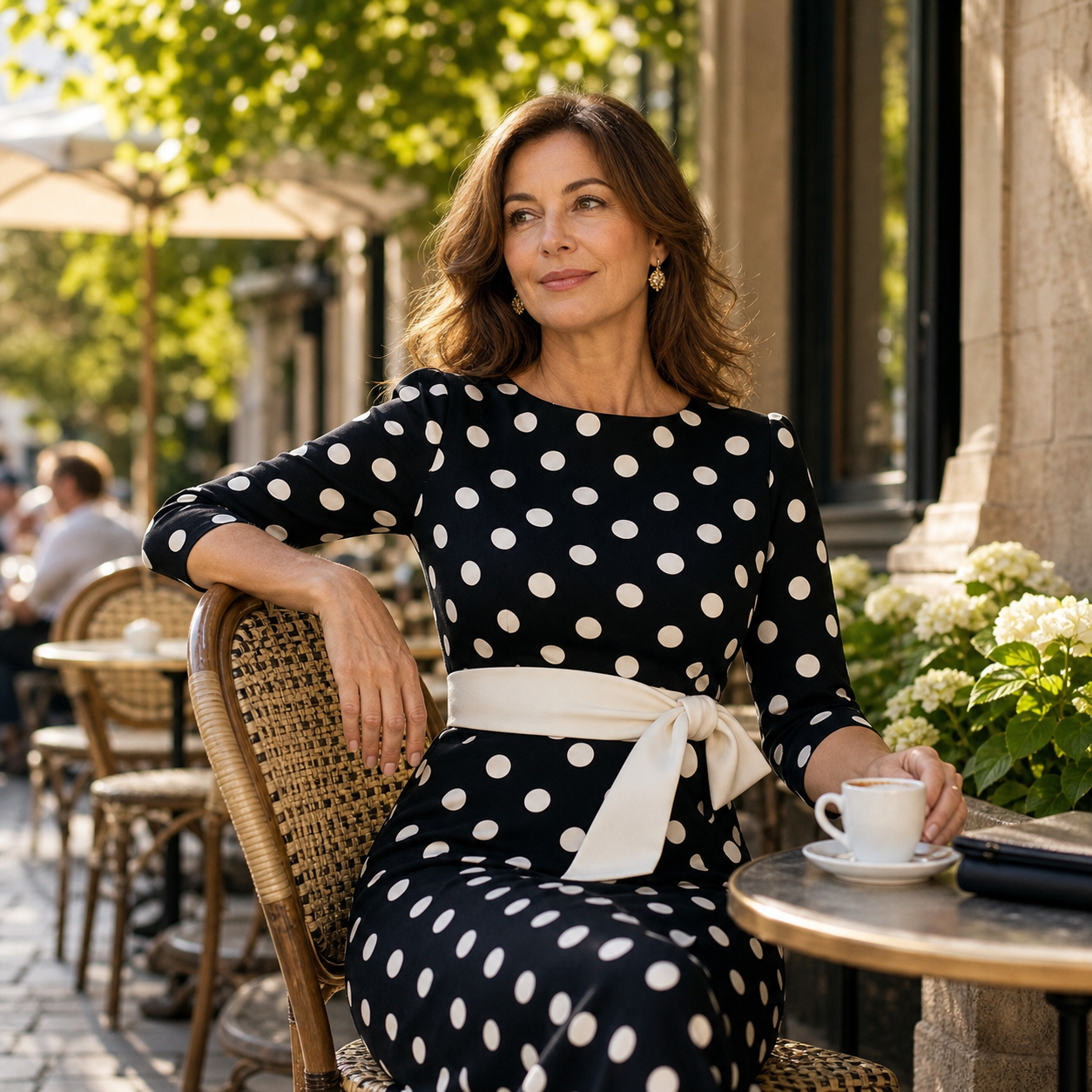 Sabina Azzolini™ Elegantní šaty s puntíky pro nenásilný styl