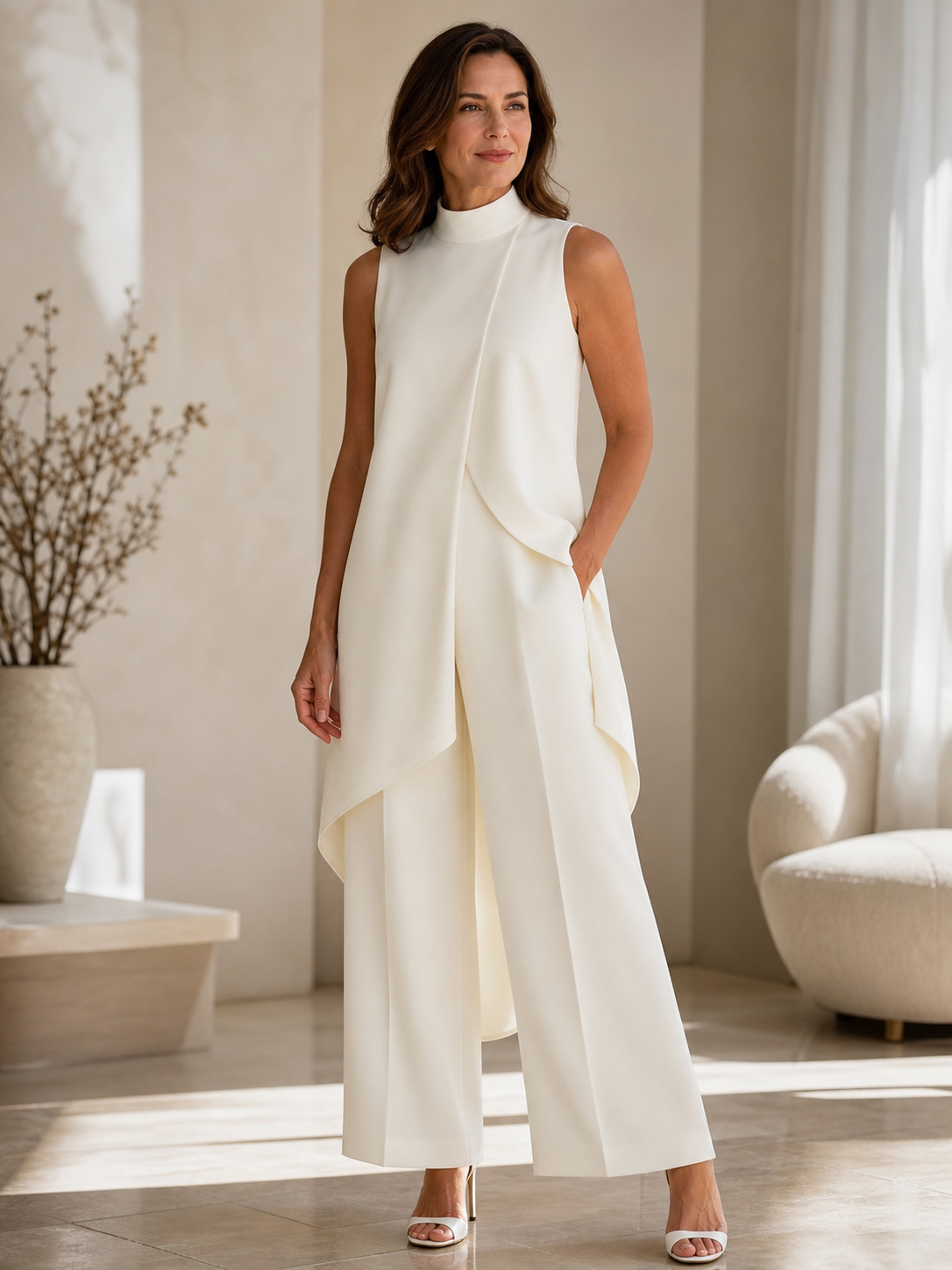 Sabrina Provenzano™ Tvarující set s vysokým výstřihem pro bezúsilnou eleganci