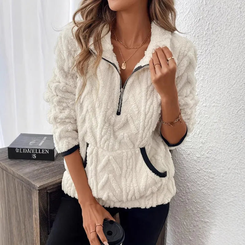Salvatrice Giannelli™ Útulný zip pullover pro každodenní pohodlí