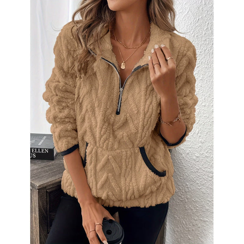 Salvatrice Giannelli™ Útulný zip pullover pro každodenní pohodlí