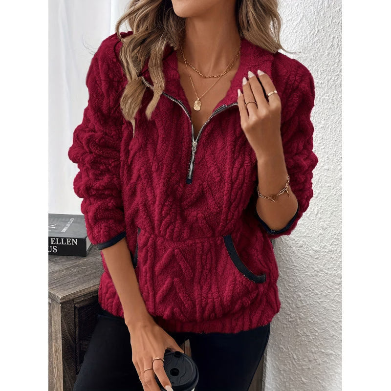 Salvatrice Giannelli™ Útulný zip pullover pro každodenní pohodlí