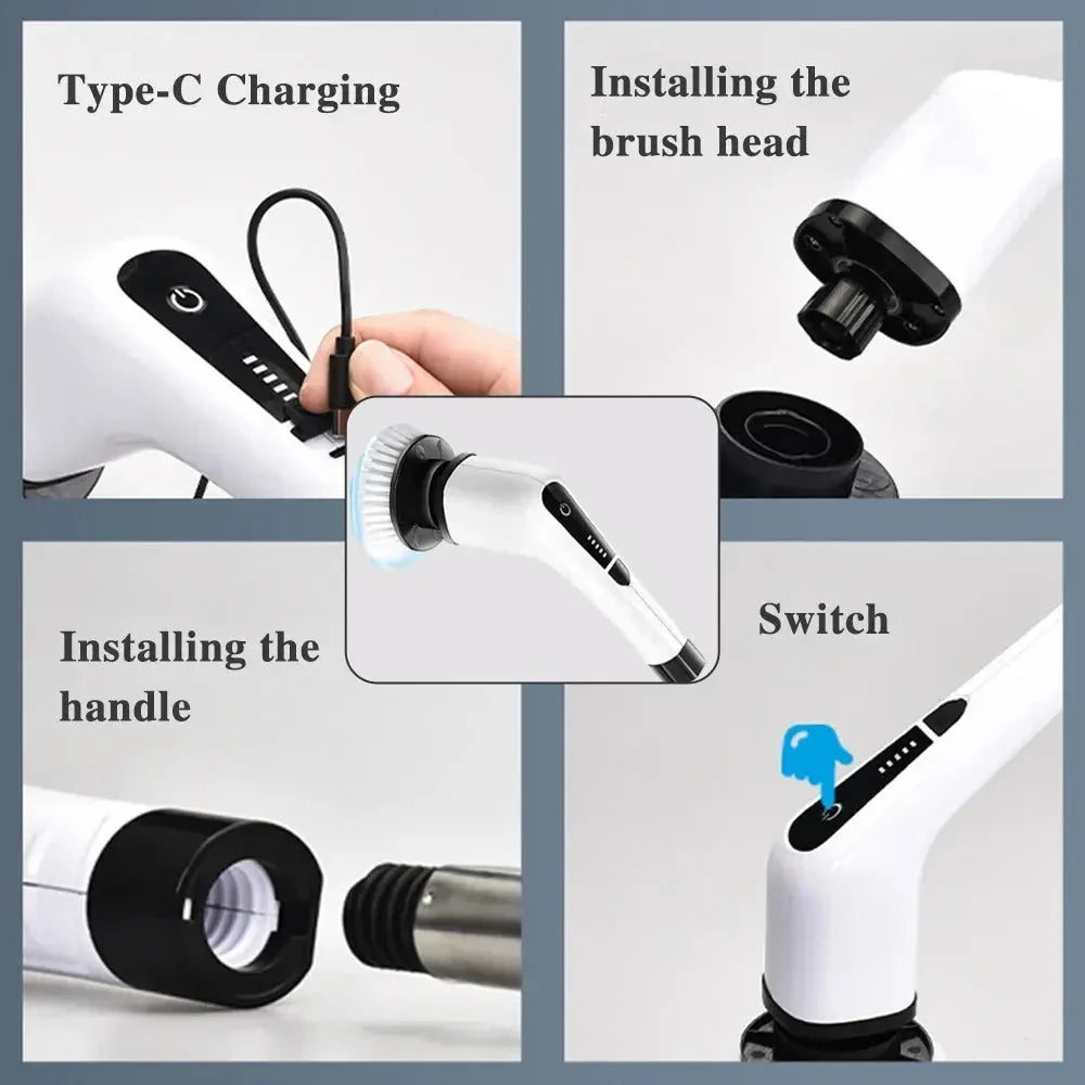 ScrubTech Pro™ Elektrický čisticí kartáč pro rychlý úklid bez námahy