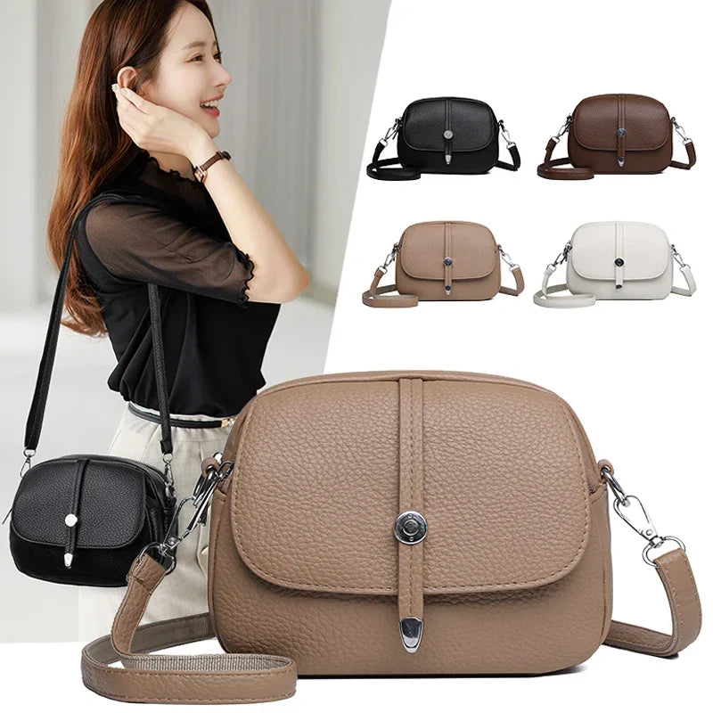 Seraphina Lane Lightweight Shoulder Bag - main front view of solid color shoulder bag for women