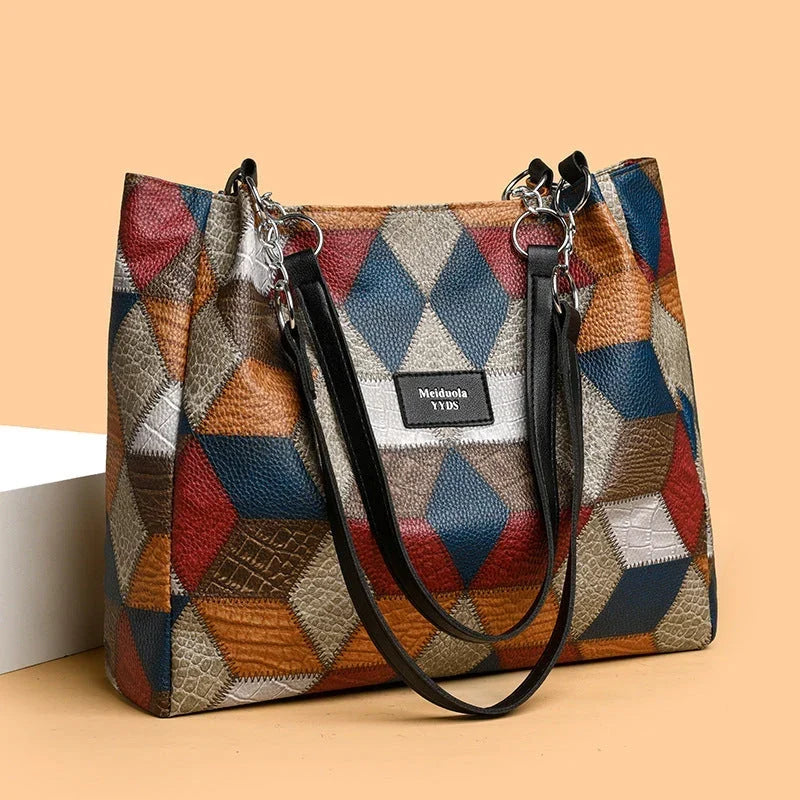 Seraphina Elegant Patchwork Tote Bag for Women - main product view