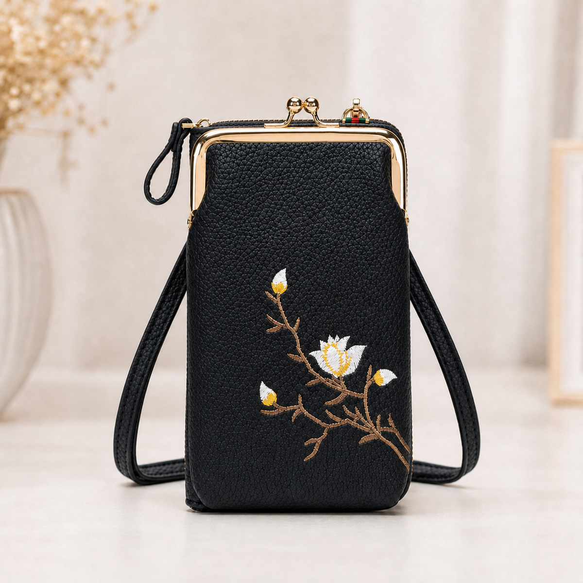 Seraphine Lux™ Kompaktní crossbody peněženka pro každodenní potřeby