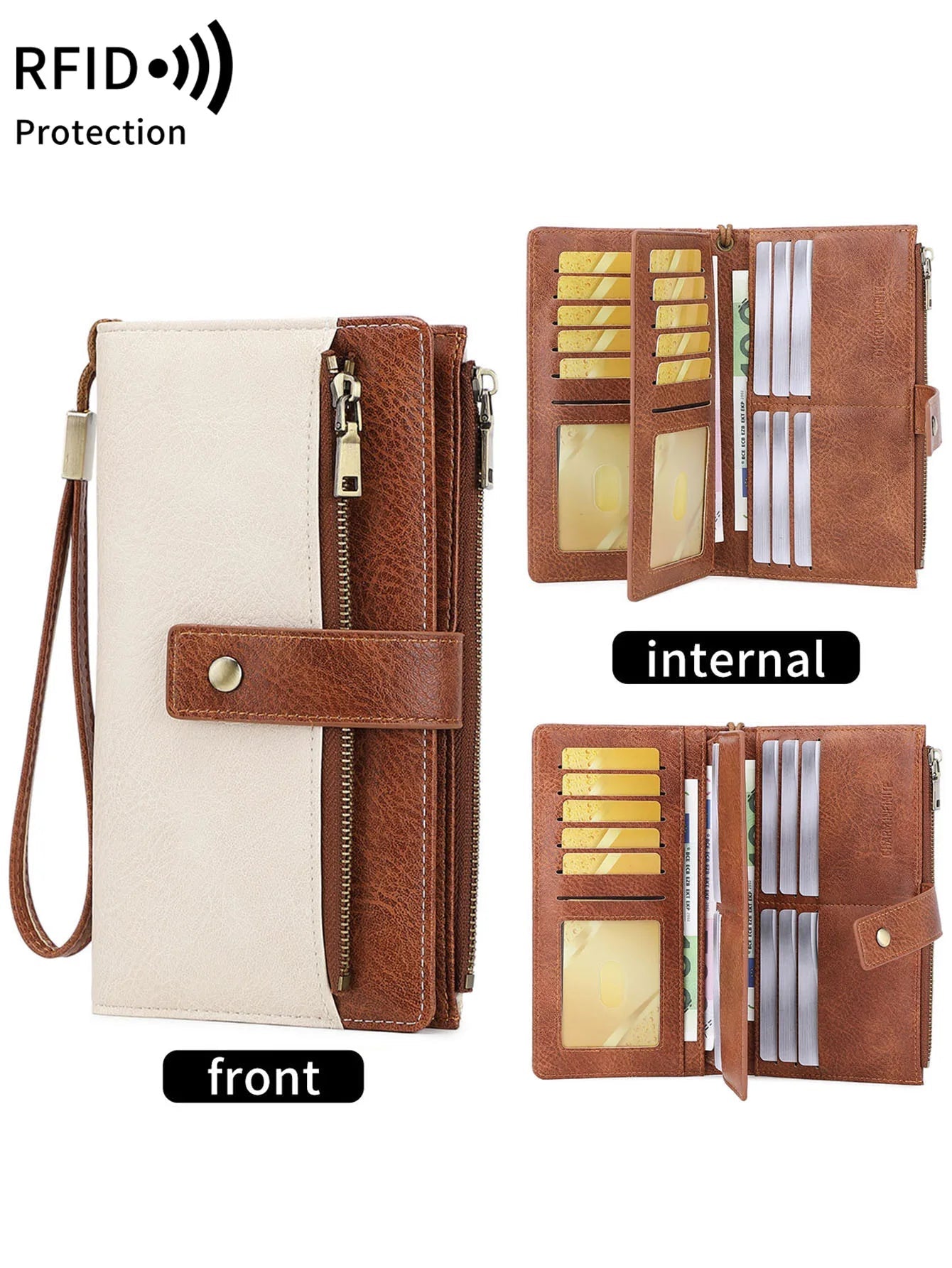 ShieldFold Women's RFID Blocking Leather Wallet - lifestyle or editorial product feature image