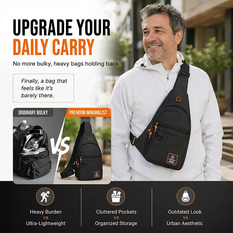 SlingGuard™ Vícekapesní crossbody taška přes rameno pro každodenní nošení
