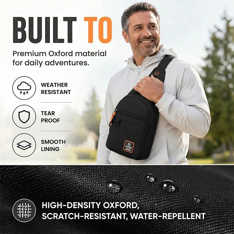 SlingGuard™ Vícekapesní crossbody taška přes rameno pro každodenní nošení