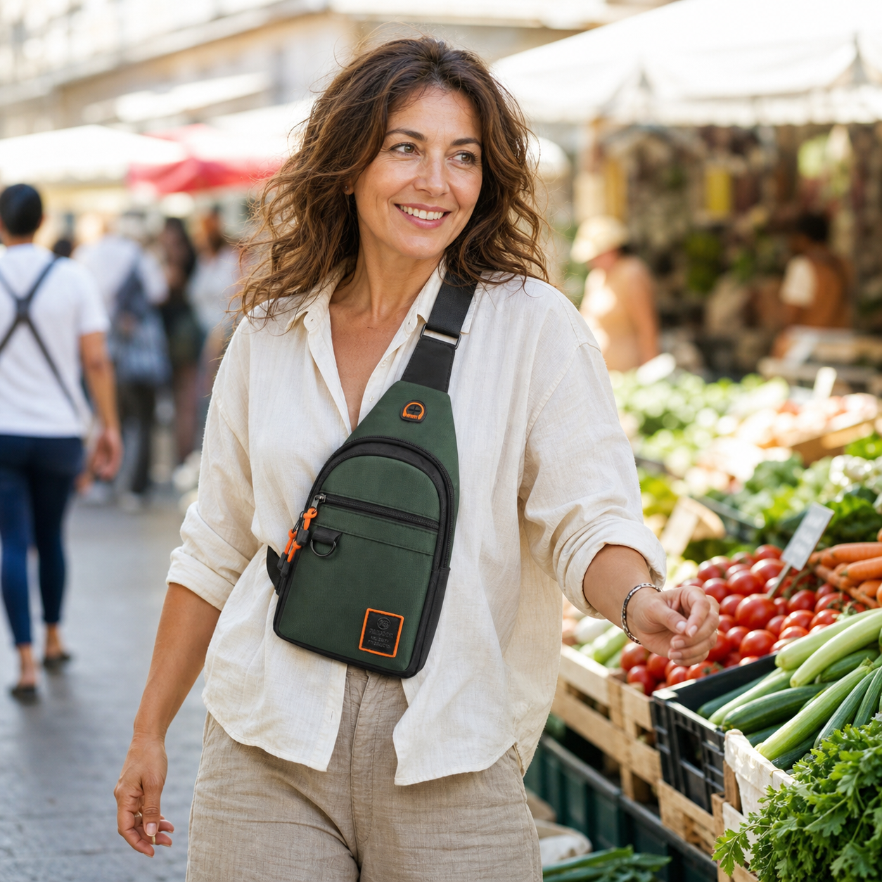 SlingGuard™ Vícekapesní crossbody taška přes rameno pro každodenní nošení