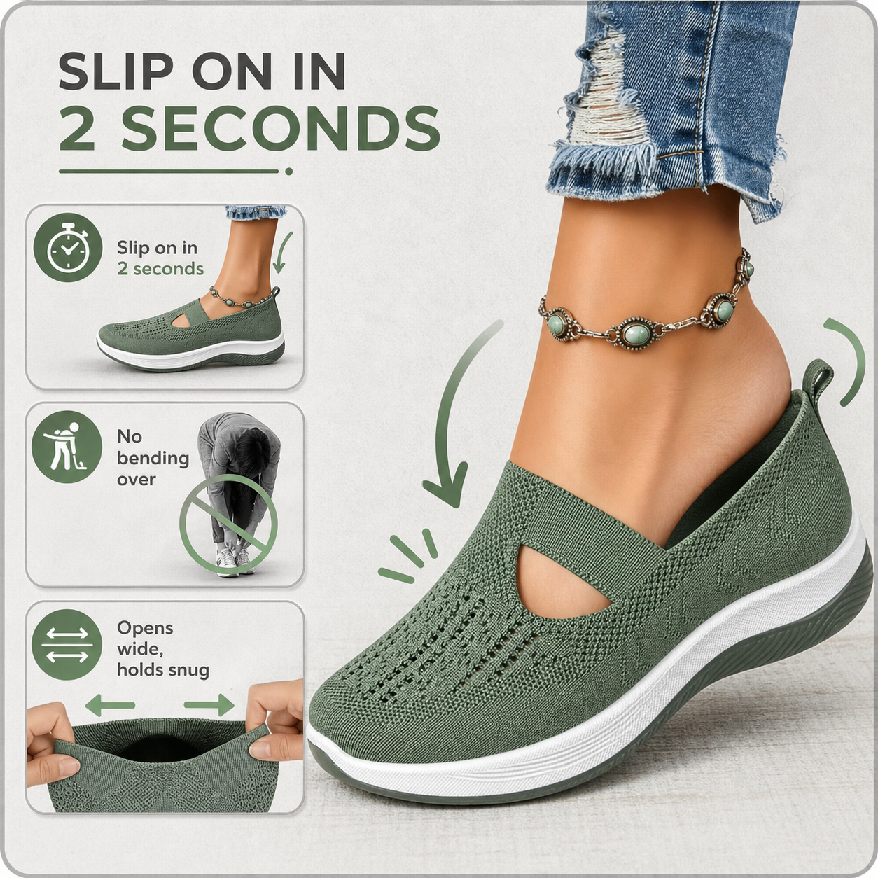SlipEase™ Polstrované nazouvací boty pro celodenní pohodlí
