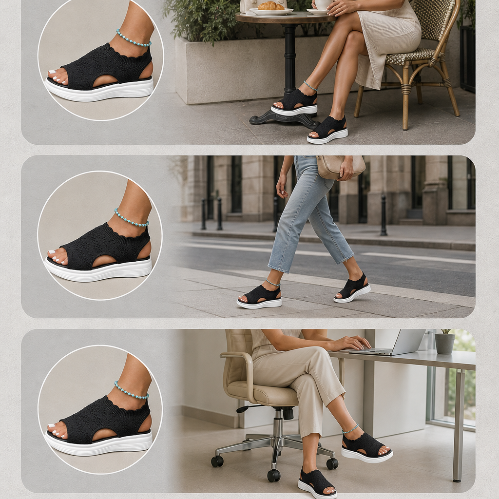 StrideEase™ Elegantní prodyšná platforma pro chůzi bez bolesti