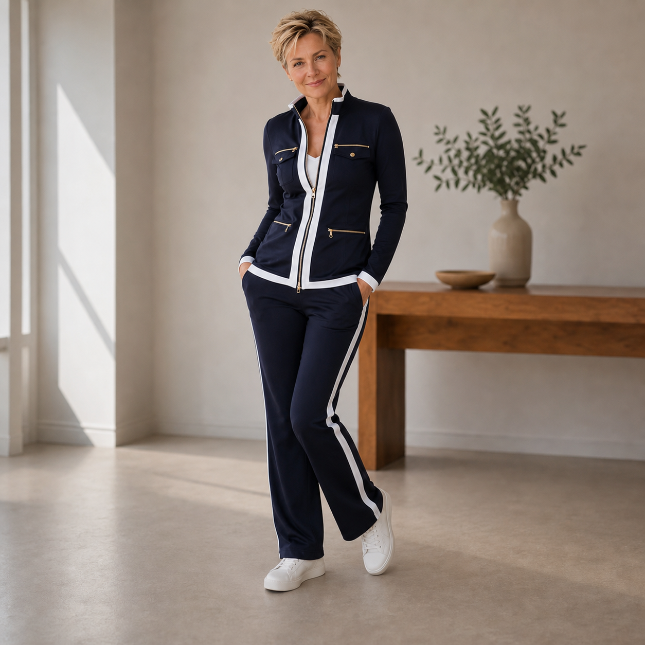 Tania Azzolini™ Koordinovaný dvoudílný set pro elegantní pohodlí