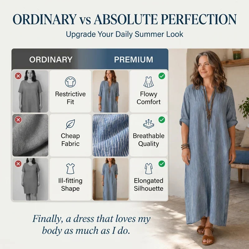 Tania Baccelli™ Pruhované maxi šaty pro bezstarostný každodenní styl
