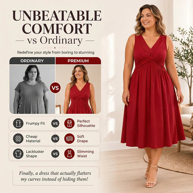 Tecla Tedeschi™ Lichotivé šaty bez rukávů pro snadnou eleganci