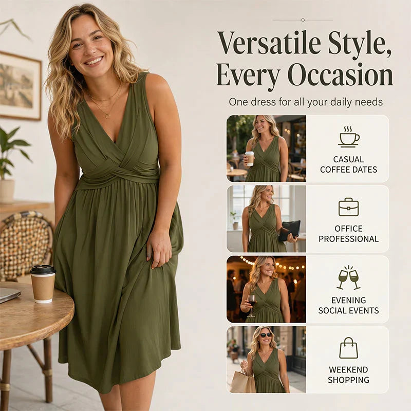 Tecla Tedeschi™ Lichotivé šaty bez rukávů pro snadnou eleganci