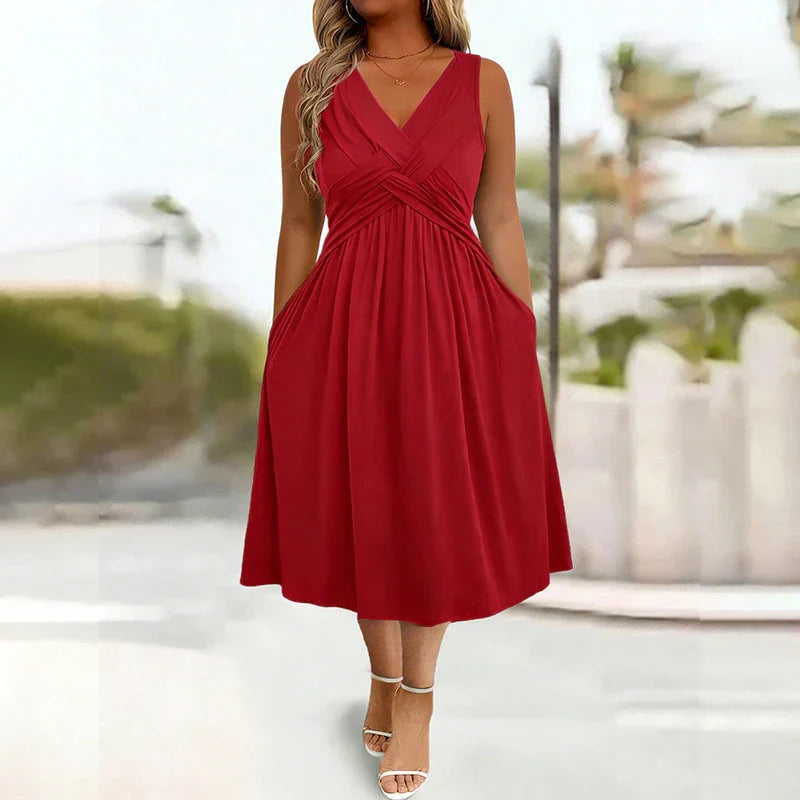 Tecla Tedeschi™ Lichotivé šaty bez rukávů pro snadnou eleganci