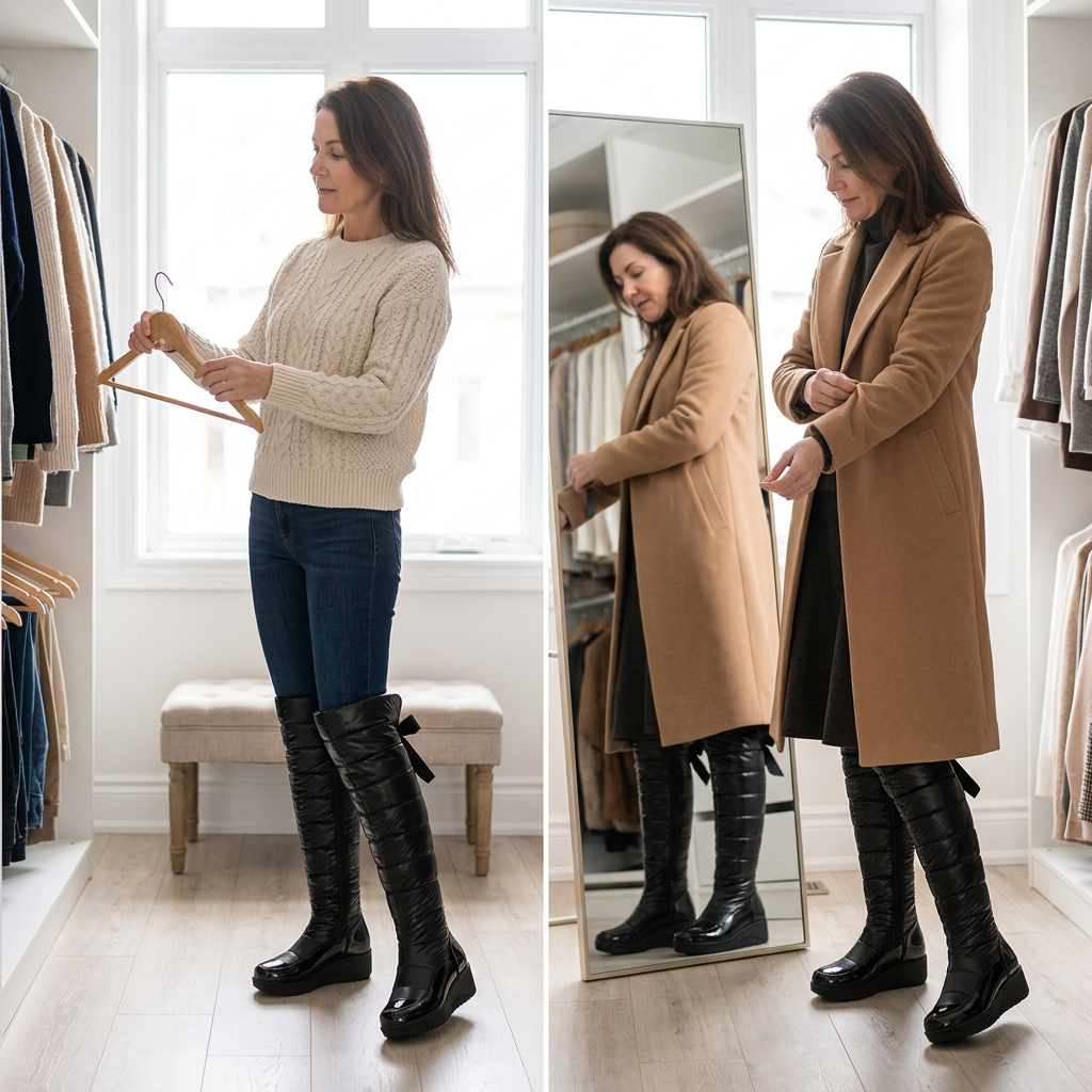 Violetta Spadaro™ Útulné zimní boty s elegantní mašlí