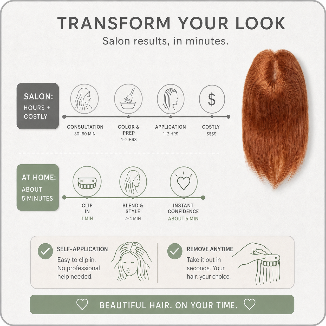 Volumière™ Clip-in příčesky pro plnější a delší vlasy