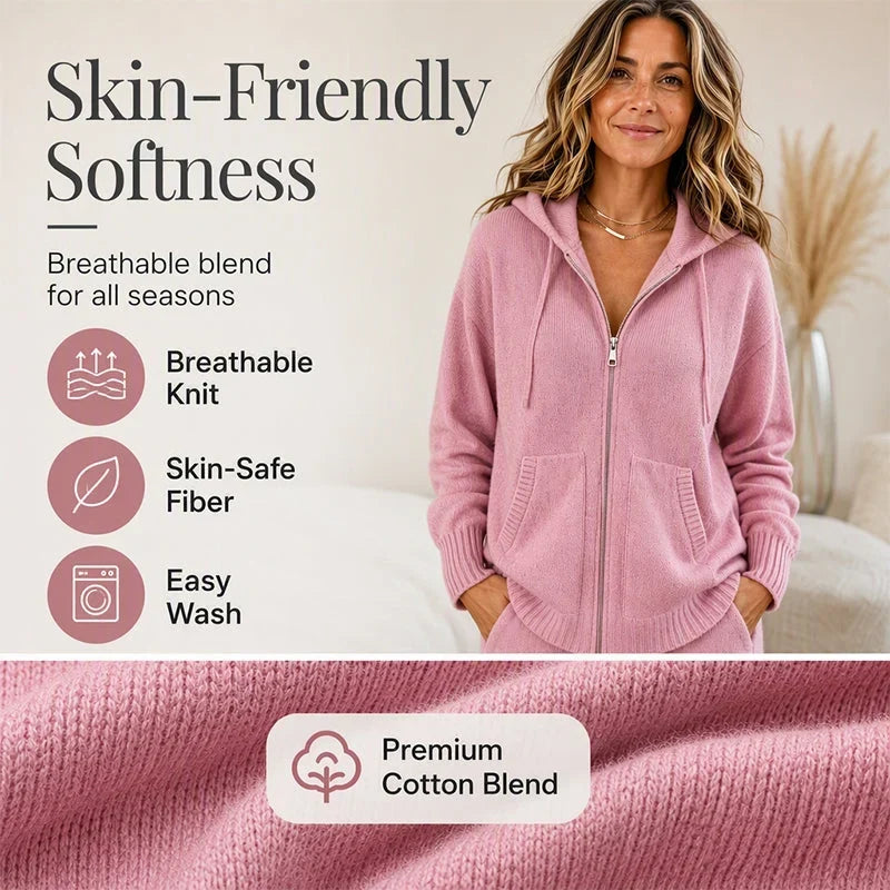 Yara Barchetti™ Útulný cardigan s kapucí pro každodenní vrstvení