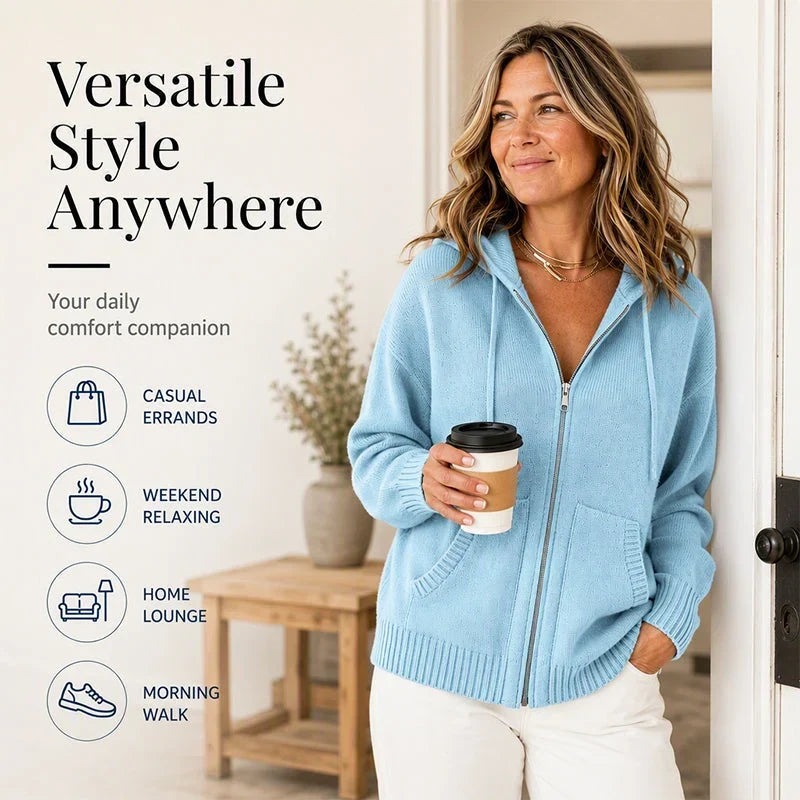 Yara Barchetti™ Útulný cardigan s kapucí pro každodenní vrstvení