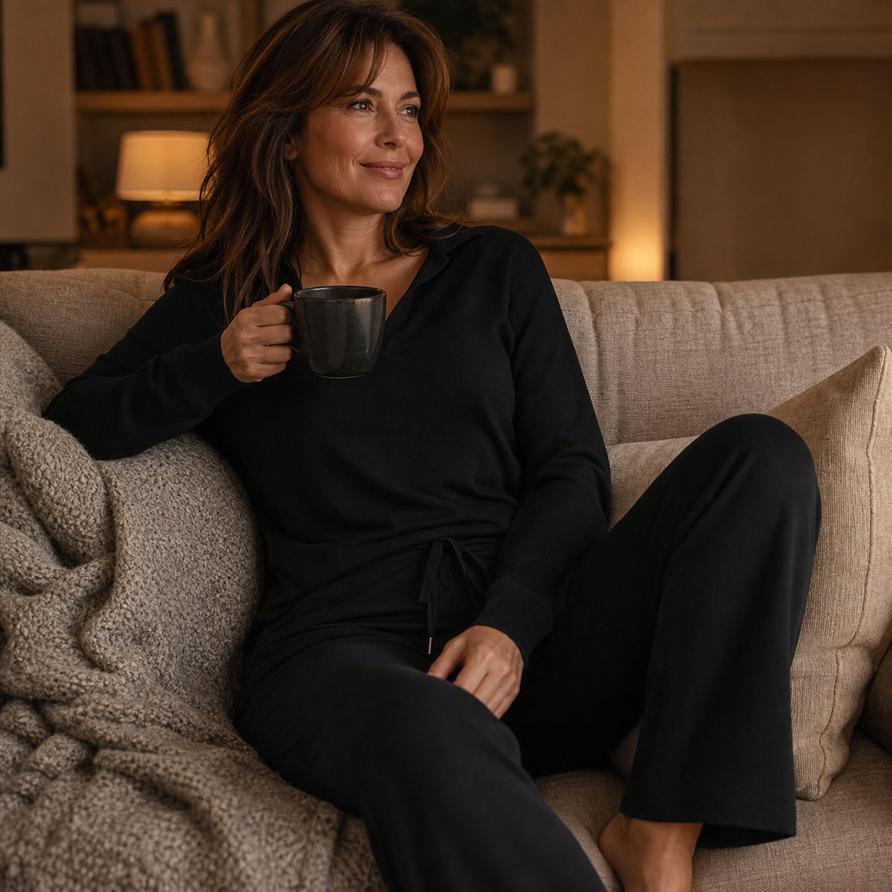 Zaira Borgognini™ Uvolněná souprava s dlouhým rukávem pro každodenní pohodlí