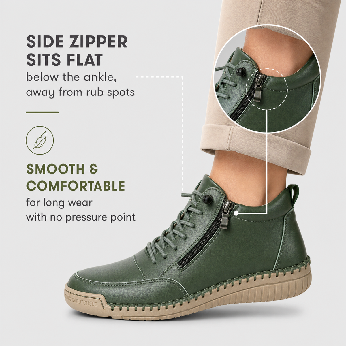 ZipStride™ Pohodlné tenisky s bočním zipem pro snadné nazutí a zouvání