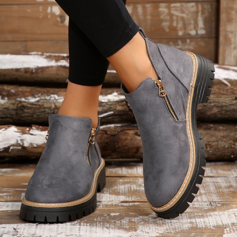 ZipStryde Sleek Zip Ankle Boots - flat lay product image of women's ankle boots